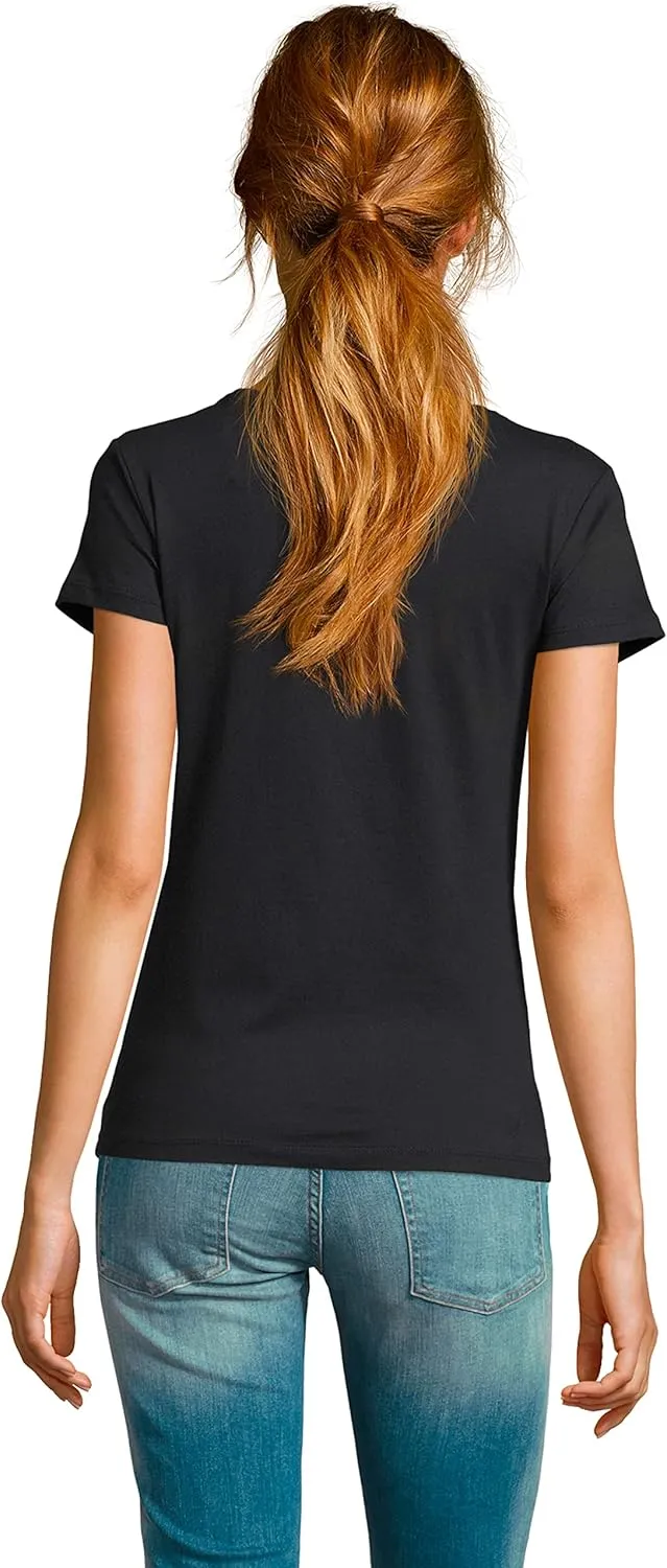 Women's Graphic T-Shirt Organic German Shepherd Heartbeat Pulse Eco-Friendly Ladies Limited Edition Short Sleeve