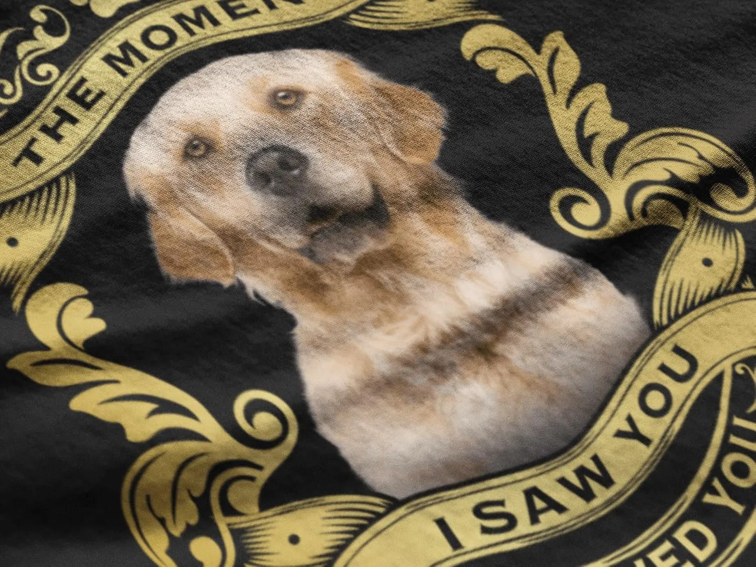 Women's Graphic T-Shirt Organic Golden Retriever Dog - Moment I Saw You I Loved You Puppy Eco-Friendly Ladies