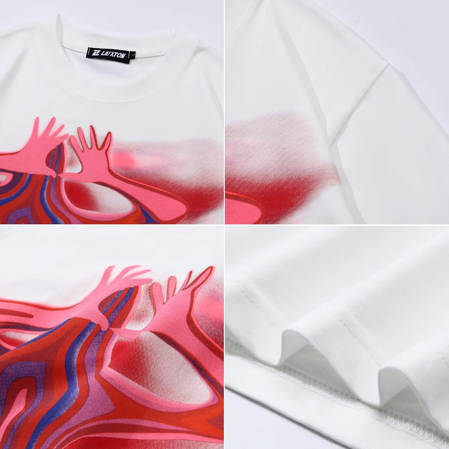 Women's Graphic Tees Shirt Unisex Hipster Printed Cotton Oversized T-Shirt Streetwear Aesthetic Casual Tee Top