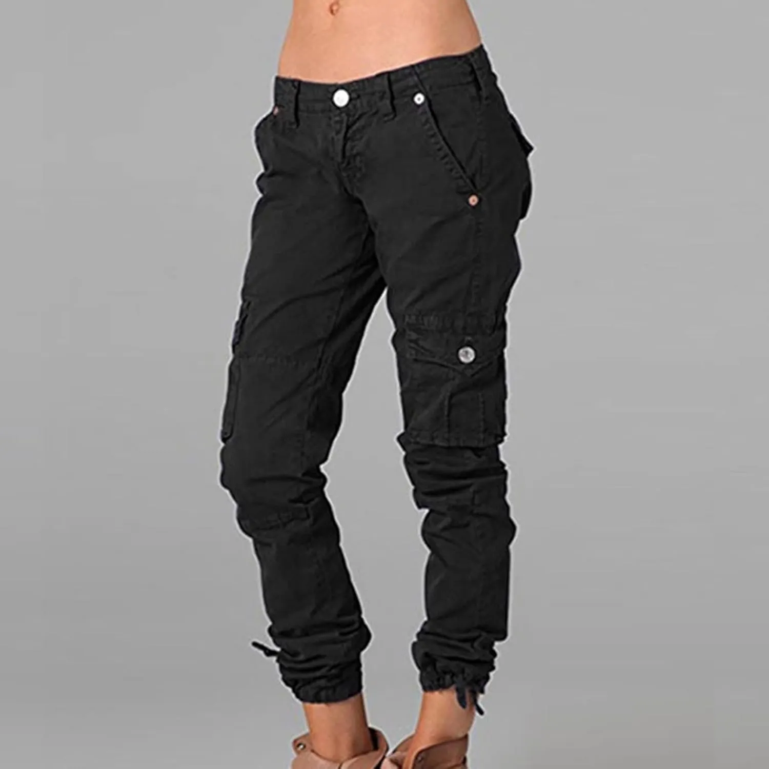 Women's High Waisted Jeans Strechy Straight Leg Denim Pants with Pockets Y2k Baggy Mid Waist Cropped Denim Pants