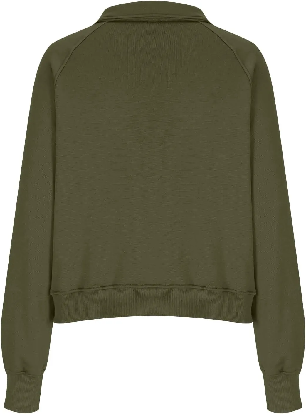 Womens Oversized Half Zip Cropped Sweatshirt 2024 Fall Fashion 1/4 Zip Pullover Preppy Thumb Hole Tops With Pocket