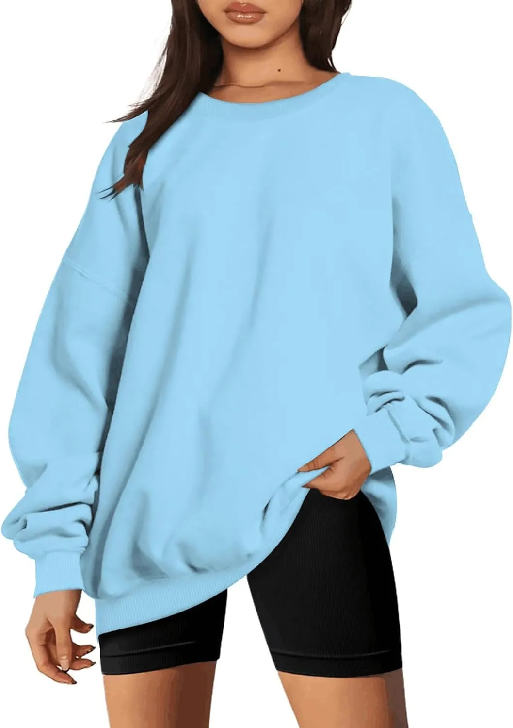 Women's Oversized Sweatshirt Hoodie Round Neck Casual Top Comfortable Fall Fashion Clothing Winter Clothing
