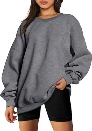 Women's Oversized Sweatshirt Hoodie Round Neck Casual Top Comfortable Fall Fashion Clothing Winter Clothing