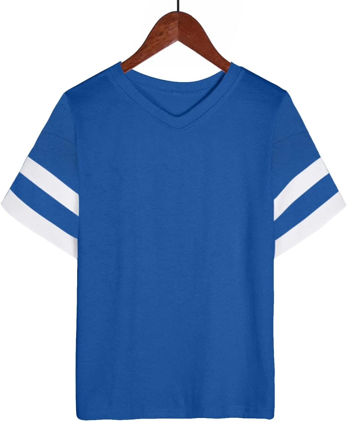 Women's Oversized T Shirts Short Sleeve Crewneck Summer Tops Casual Loose Tee Shirts with Stripe is on The Arms