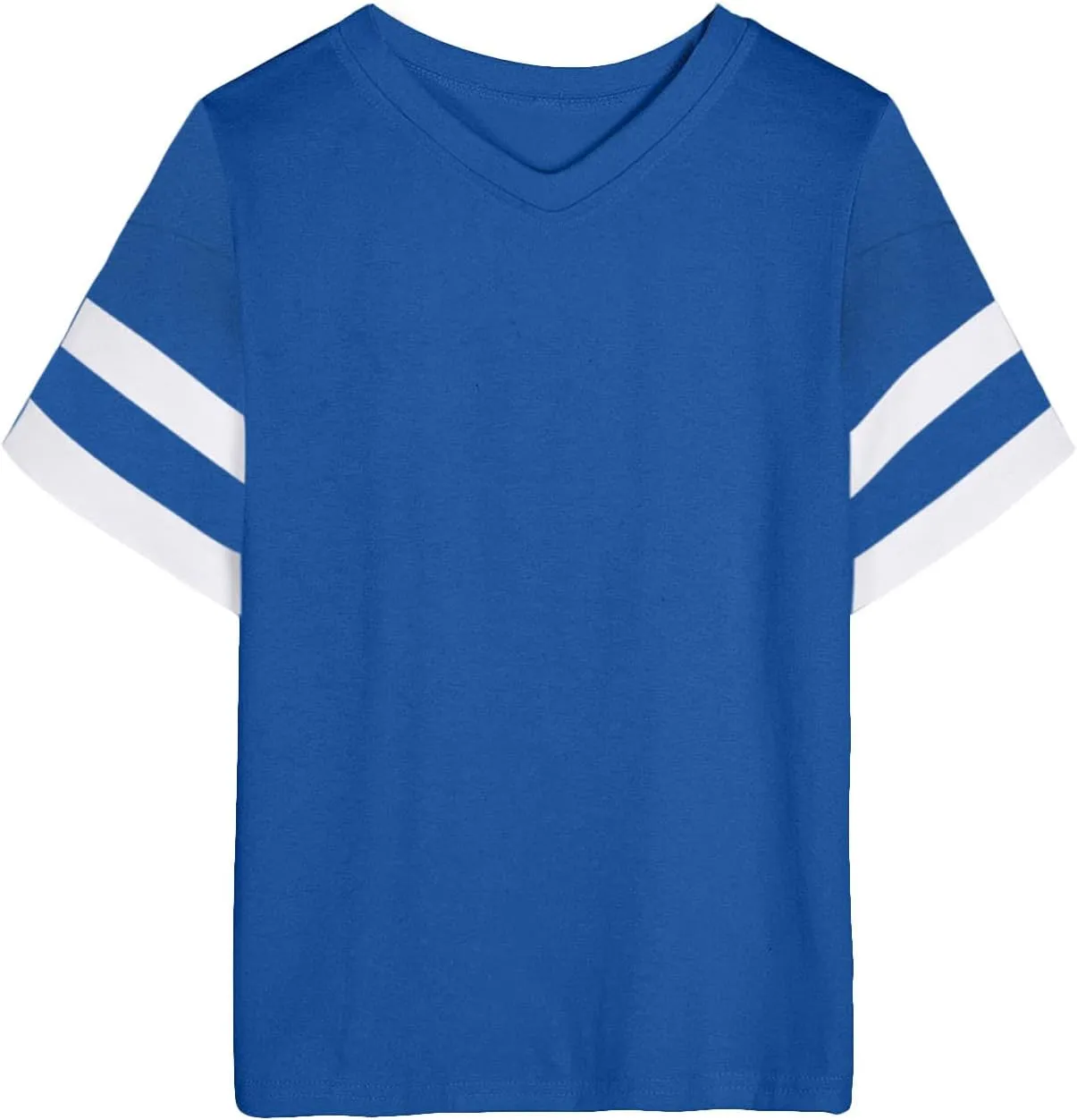Women's Oversized T Shirts Short Sleeve Crewneck Summer Tops Casual Loose Tee Shirts with Stripe is on The Arms