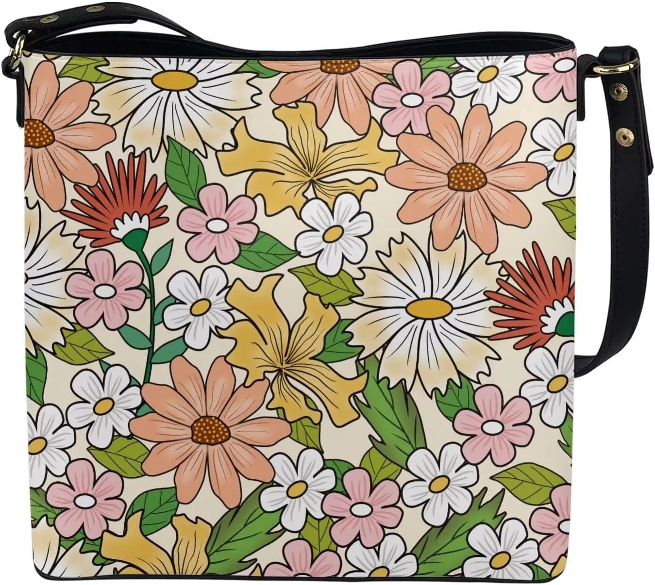 Womens Purse Tote Bags with Detachable Strap and Magnetic Snap Ladies Travel Shoulder Satchel
