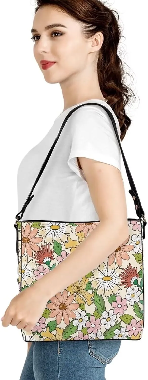 Womens Purse Tote Bags with Detachable Strap and Magnetic Snap Ladies Travel Shoulder Satchel