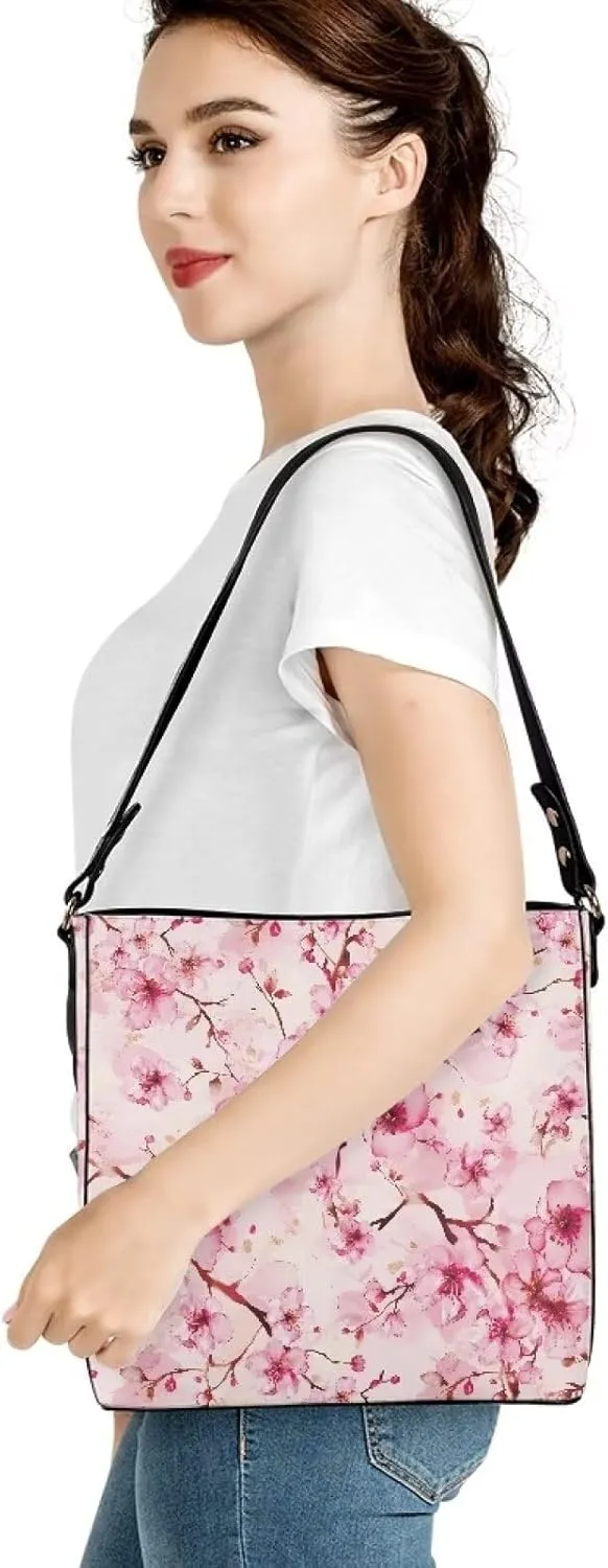 Womens Purse Tote Bags with Detachable Strap and Magnetic Snap Ladies Travel Shoulder Satchel