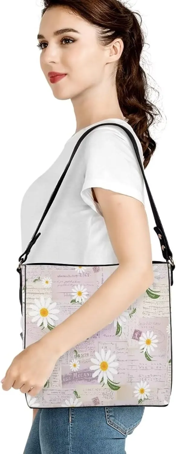 Womens Purse Tote Bags with Detachable Strap and Magnetic Snap Ladies Travel Shoulder Satchel