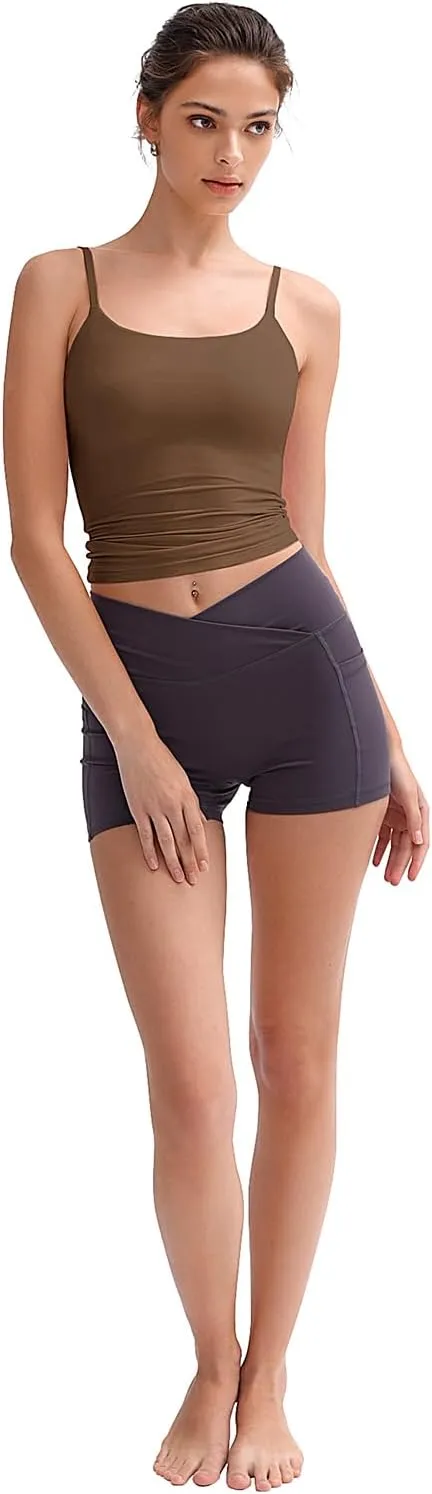 Women's Sexy Adjustable Spaghetti Straps Tank Top Basic Camisole Slim Fit Going Out Crop Top