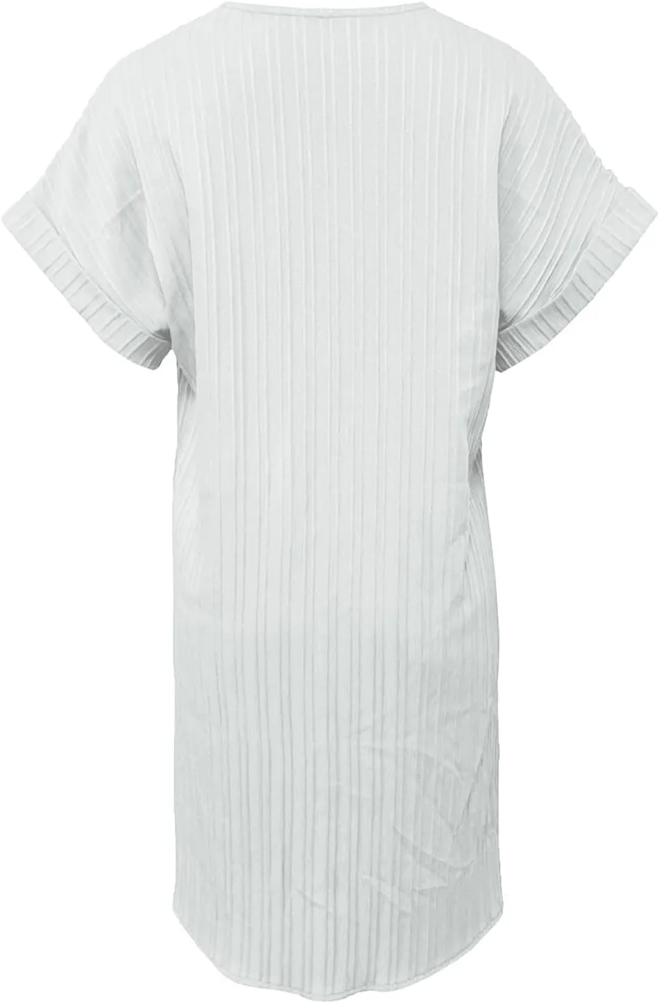 Womens Summer Shirt Dress 2025 Short Sleeve V Neck Buttons Dress Casual Loose Beach Mini T Shirt Sundress with Pockets