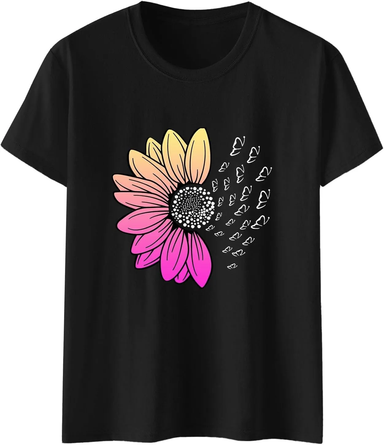 Womens Summer Short Sleeve T Shirt Soft Plus Size Cotton Graphic Crewneck Tees Casual Summer Basic Tunic Top Trendy 2025