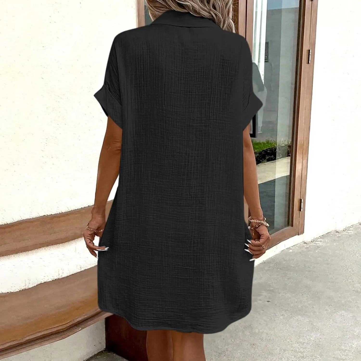 Women's Summer Sleeveless Midi Sundress Swing Casual Flowy Tiered Shirts Dress Beach Travel Vacation Outfits with Pockets