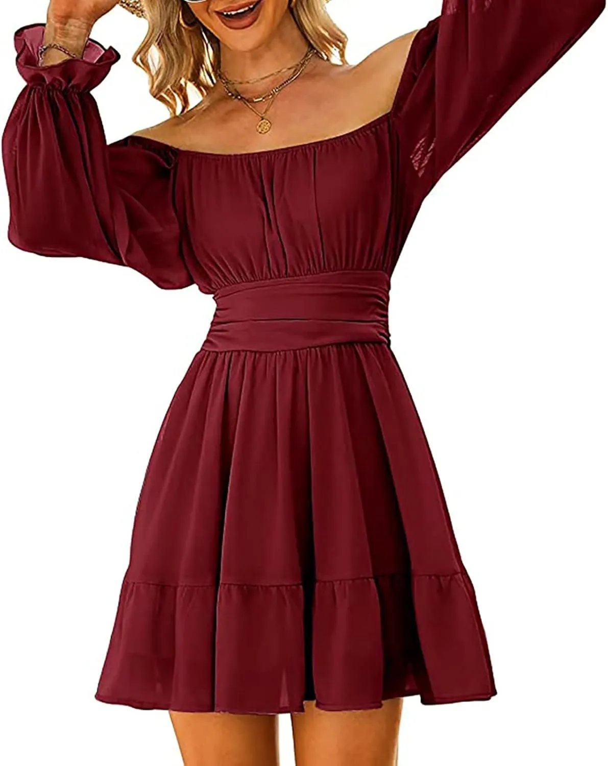 Women's Summer Sleeveless Midi Sundress Swing Casual Flowy Tiered Shirts Dress Beach Travel Vacation Outfits with Pockets