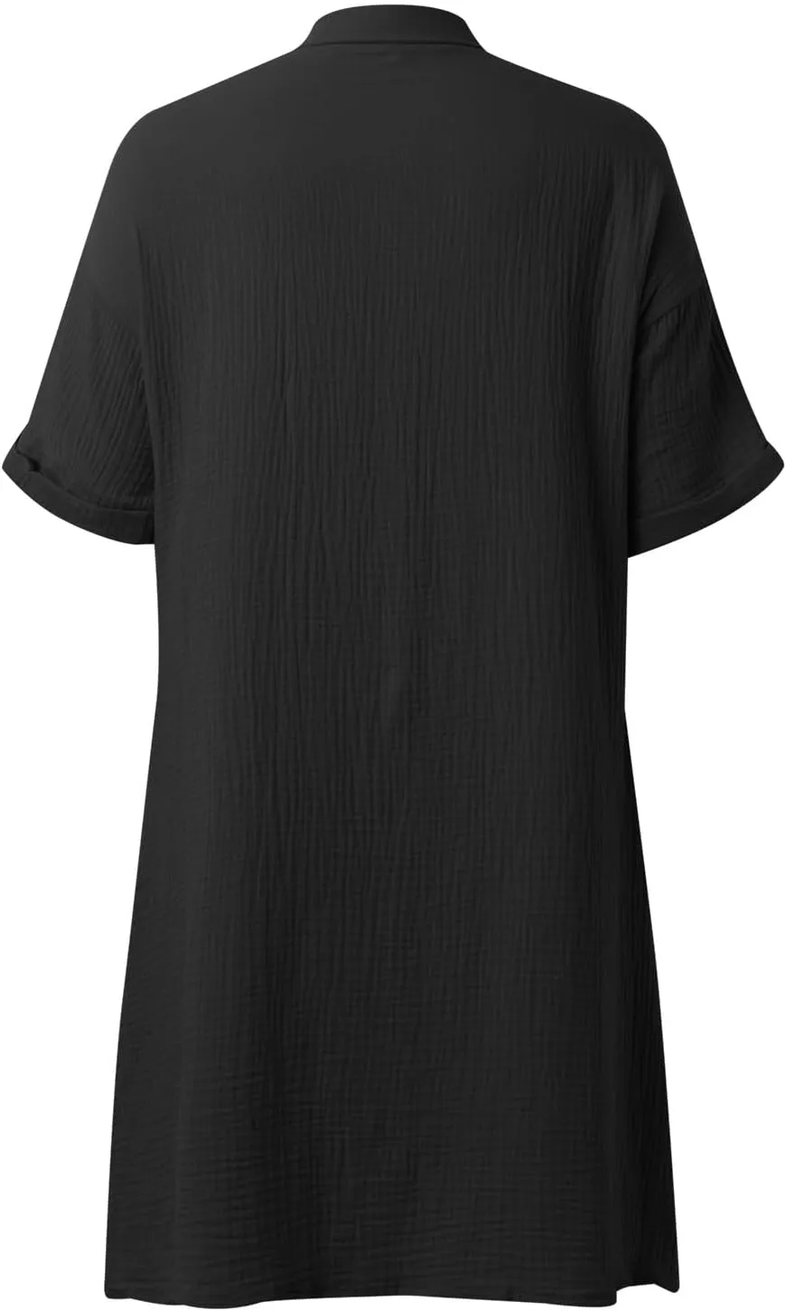 Women's Summer Sleeveless Midi Sundress Swing Casual Flowy Tiered Shirts Dress Beach Travel Vacation Outfits with Pockets