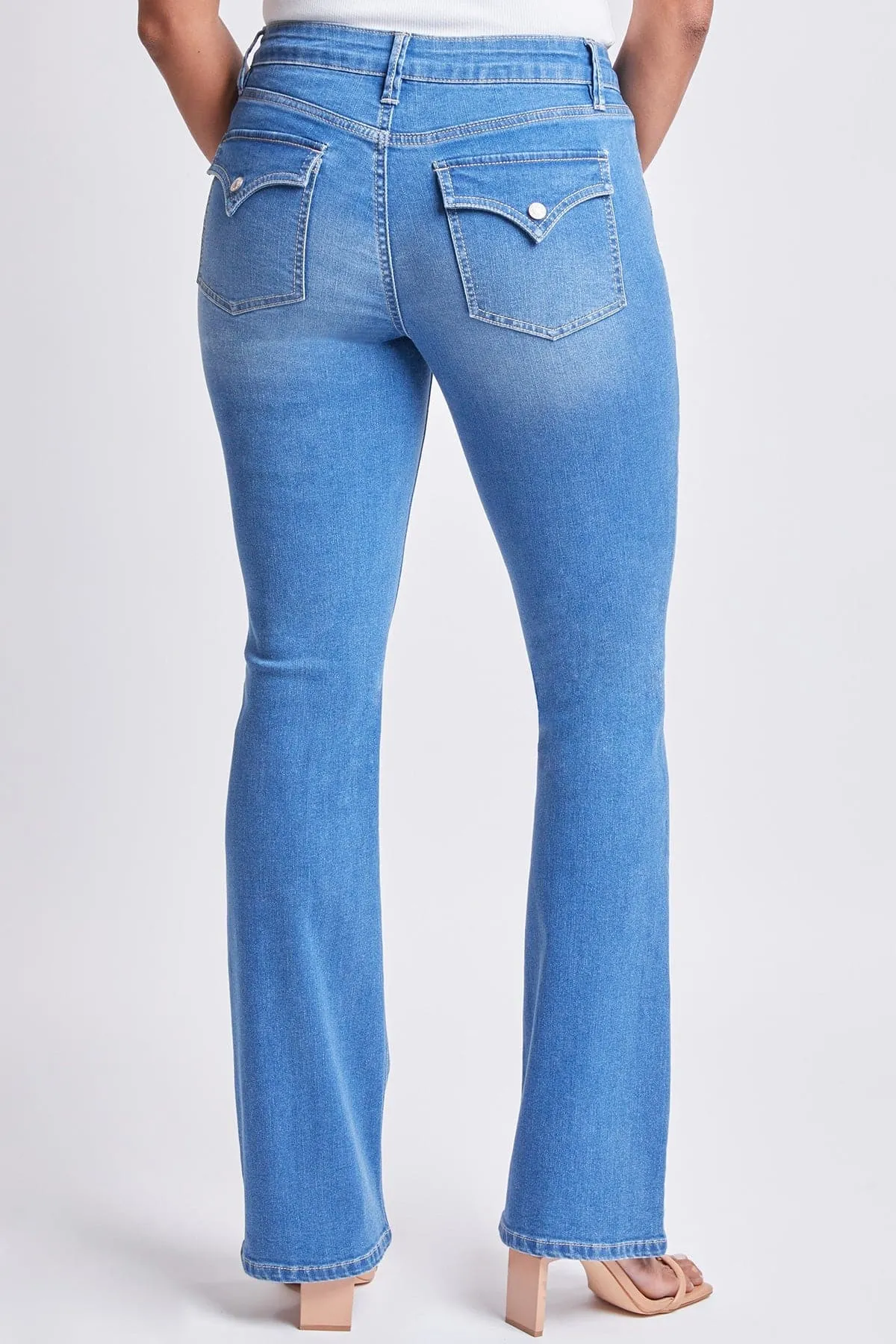 Women's Sustainable High Rise Flap Pocket Bootcut Jeans