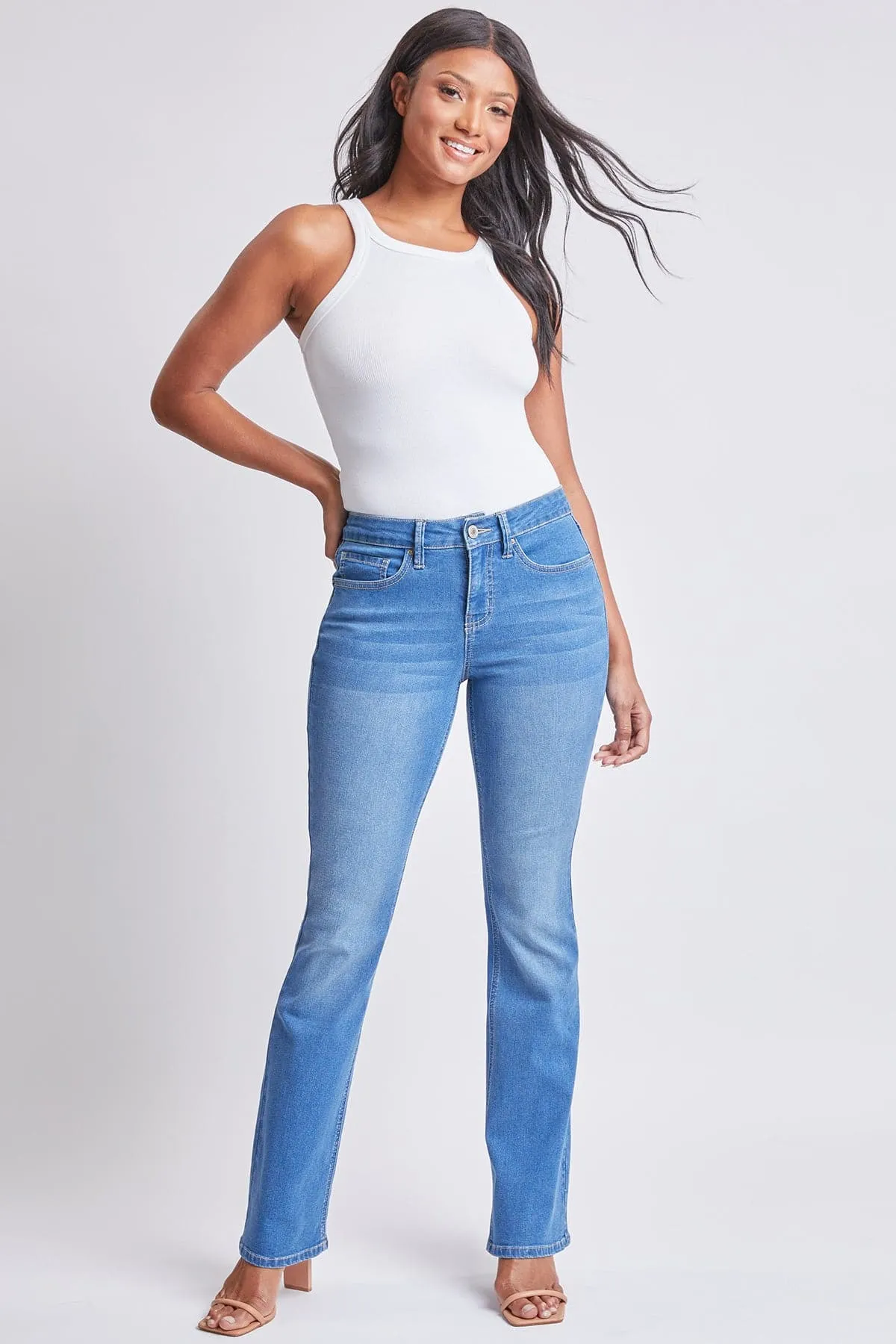 Women's Sustainable High Rise Flap Pocket Bootcut Jeans
