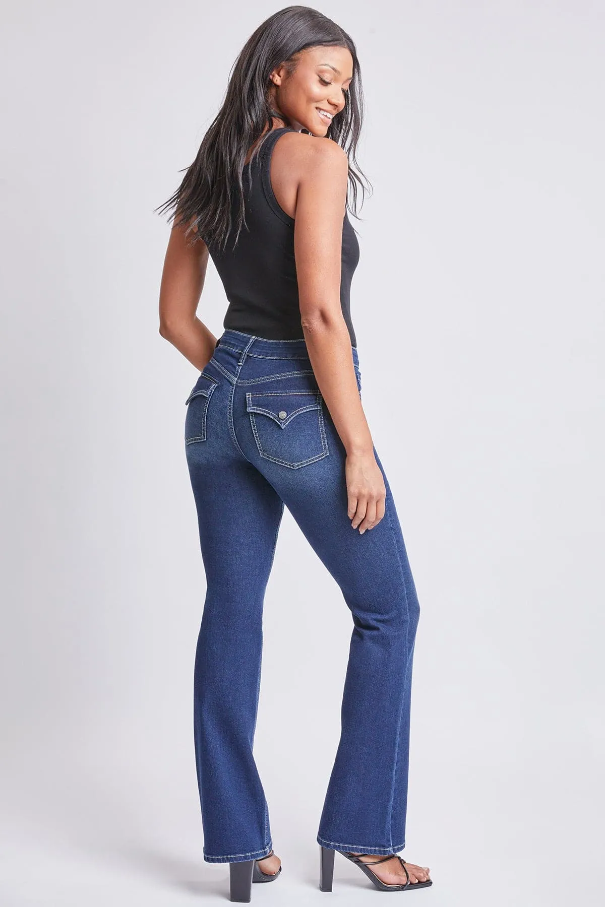 Women's Sustainable High Rise Flap Pocket Bootcut Jeans