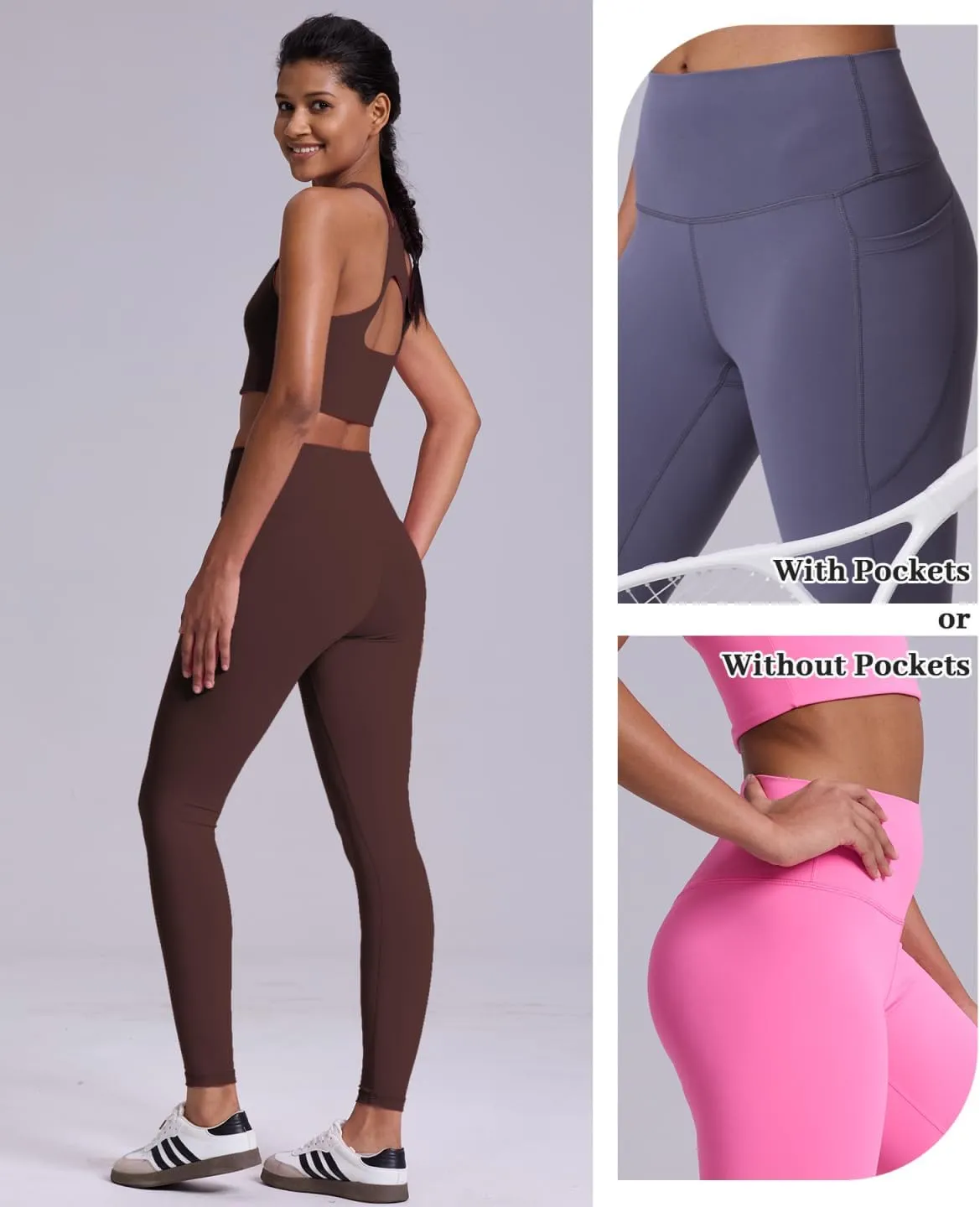 Women's Tummy Control Opaque Yoga Leggings - High Waisted Gym Workout Pants for Women XXS-XL