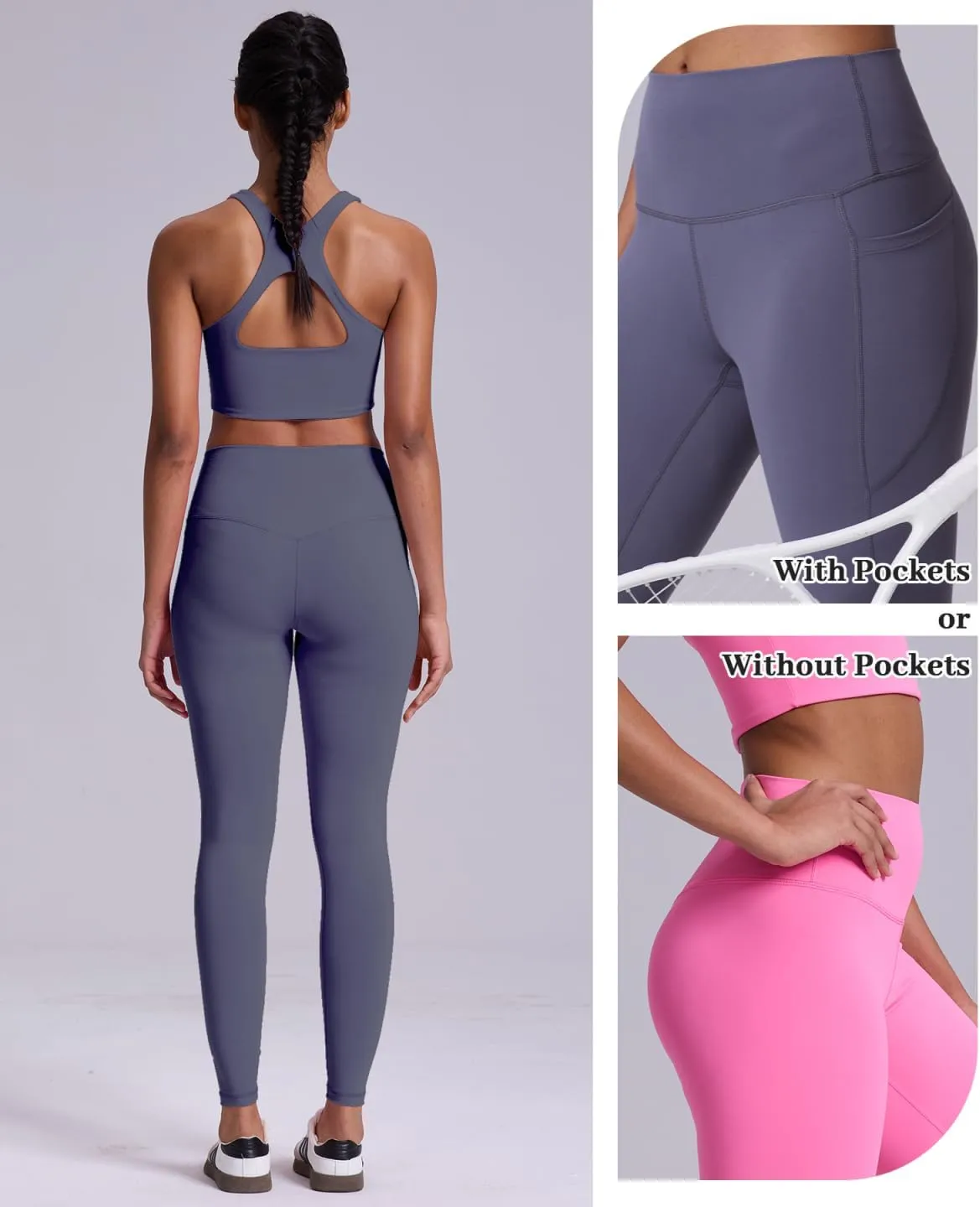 Women's Tummy Control Opaque Yoga Leggings - High Waisted Gym Workout Pants for Women XXS-XL