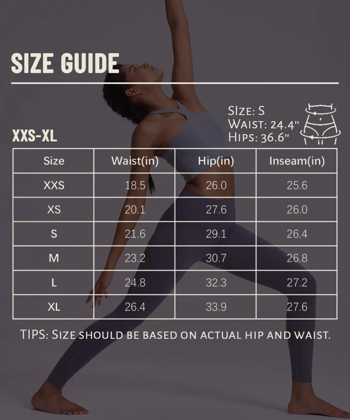 Women's Tummy Control Opaque Yoga Leggings - High Waisted Gym Workout Pants for Women XXS-XL