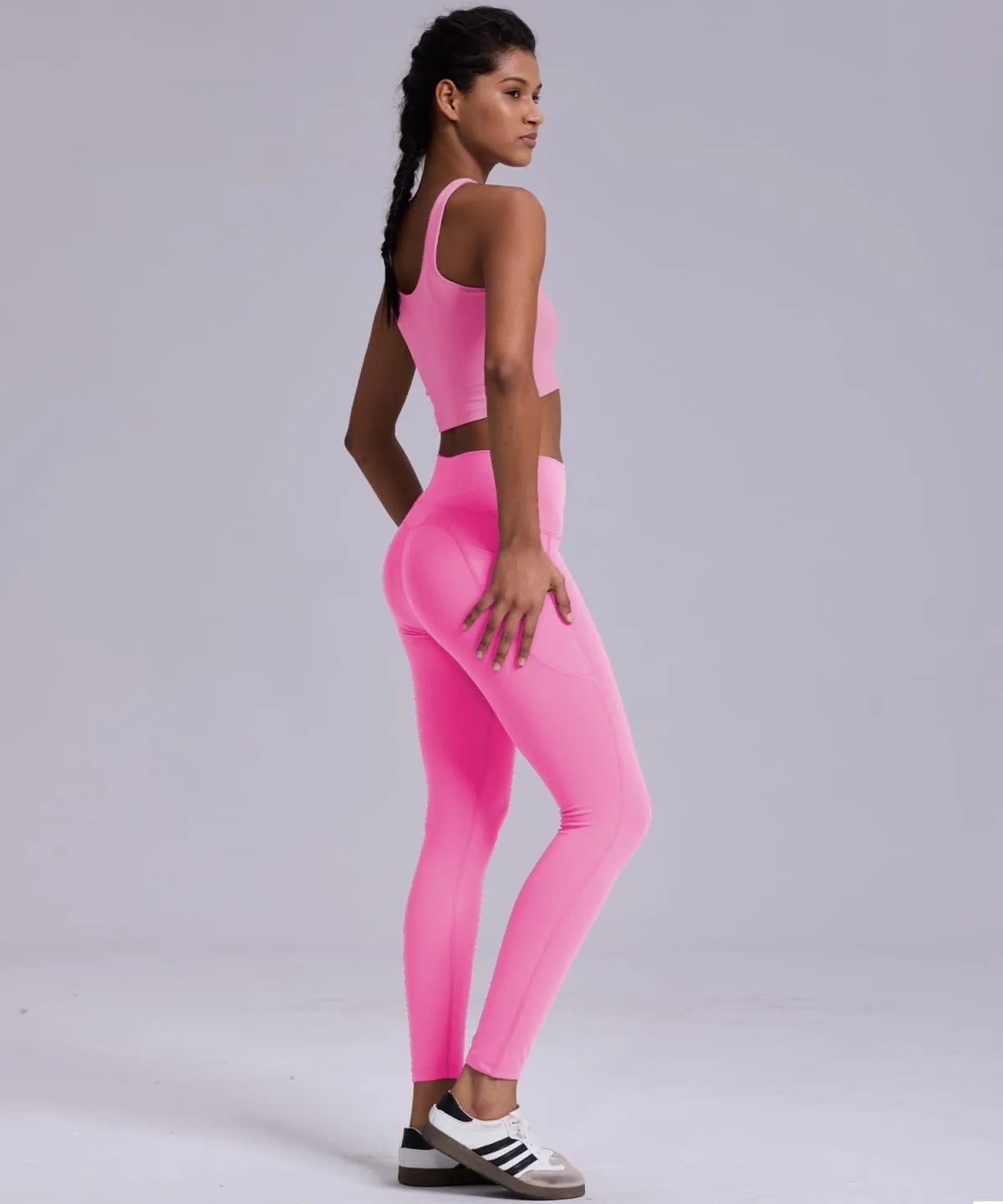 Women's Tummy Control Opaque Yoga Leggings - High Waisted Gym Workout Pants for Women XXS-XL