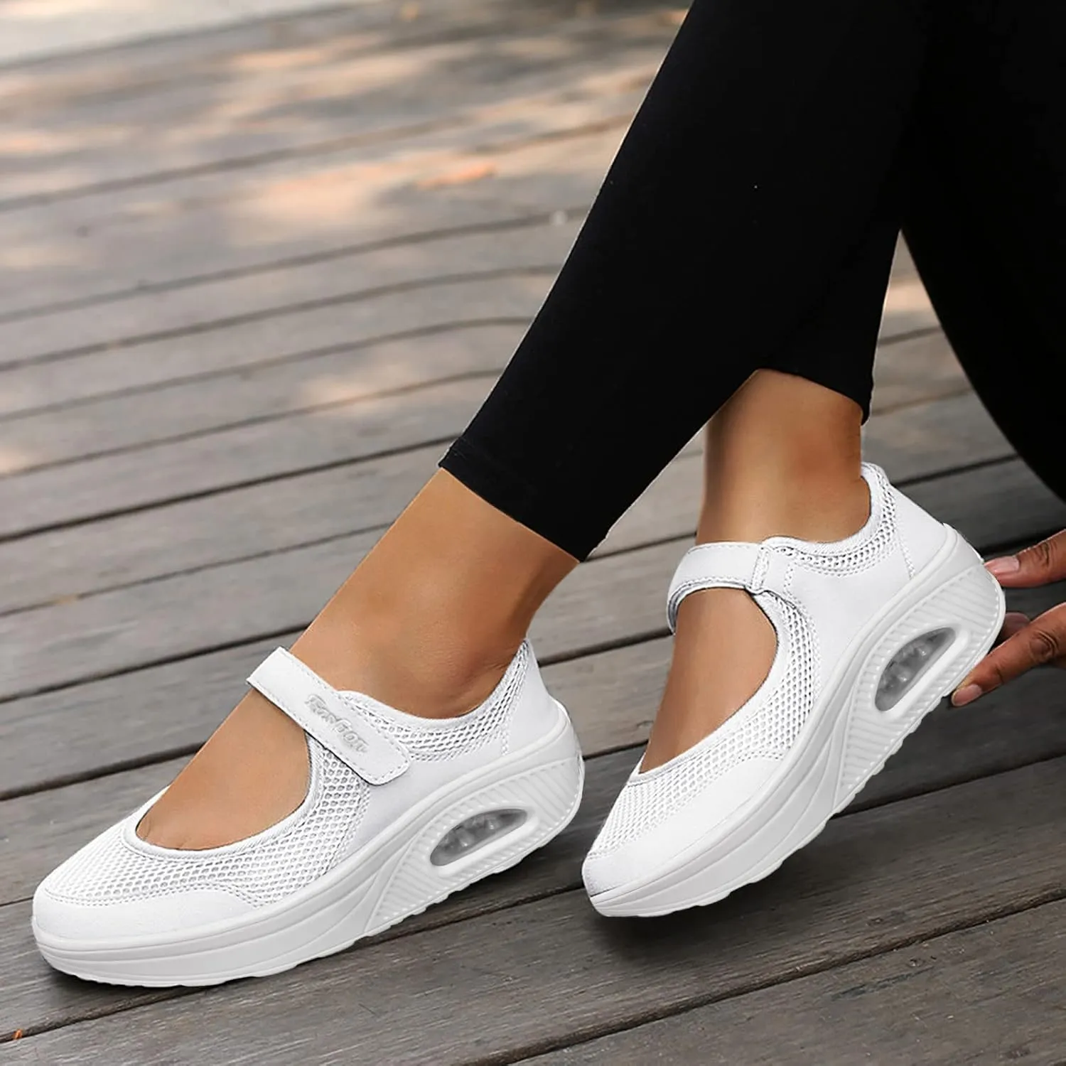 Women's Walking Shoes Comfortable Nurse Shoes Wide Non-Slip Sneakers Breathable Mesh Loafers Platform Orthopedic Sneakers