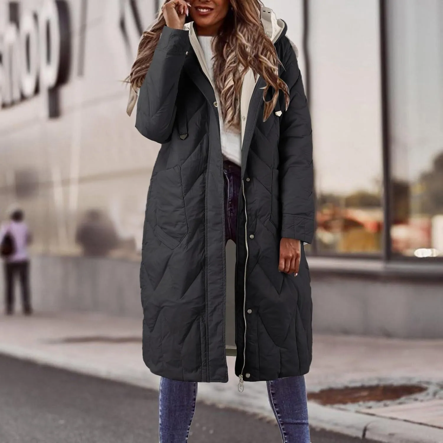 Womens Winter Coats Down Puffer Coat Women Black Puffer Coat Women Quilted Patchwork Jackets For Women