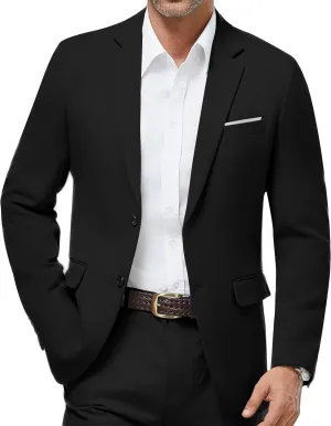 WULFUL Mens Casual Blazer Suit Jackets Slim Fit Two Button Sport Coats Lightweight Business Jacket