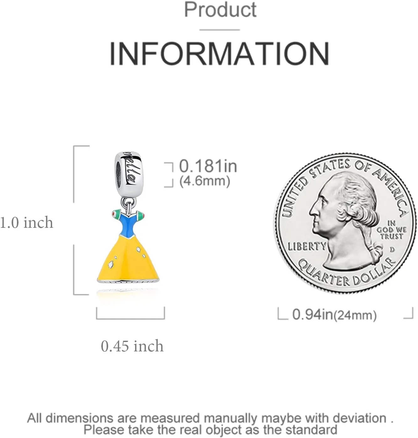 XinYouZhi 925 Sterling Silver Charms for Bracelets and Necklaces Princess Dress Heart Bear Beads Dangle Pendants Jewelry Birthday Charms for Women Mothers Day Charms