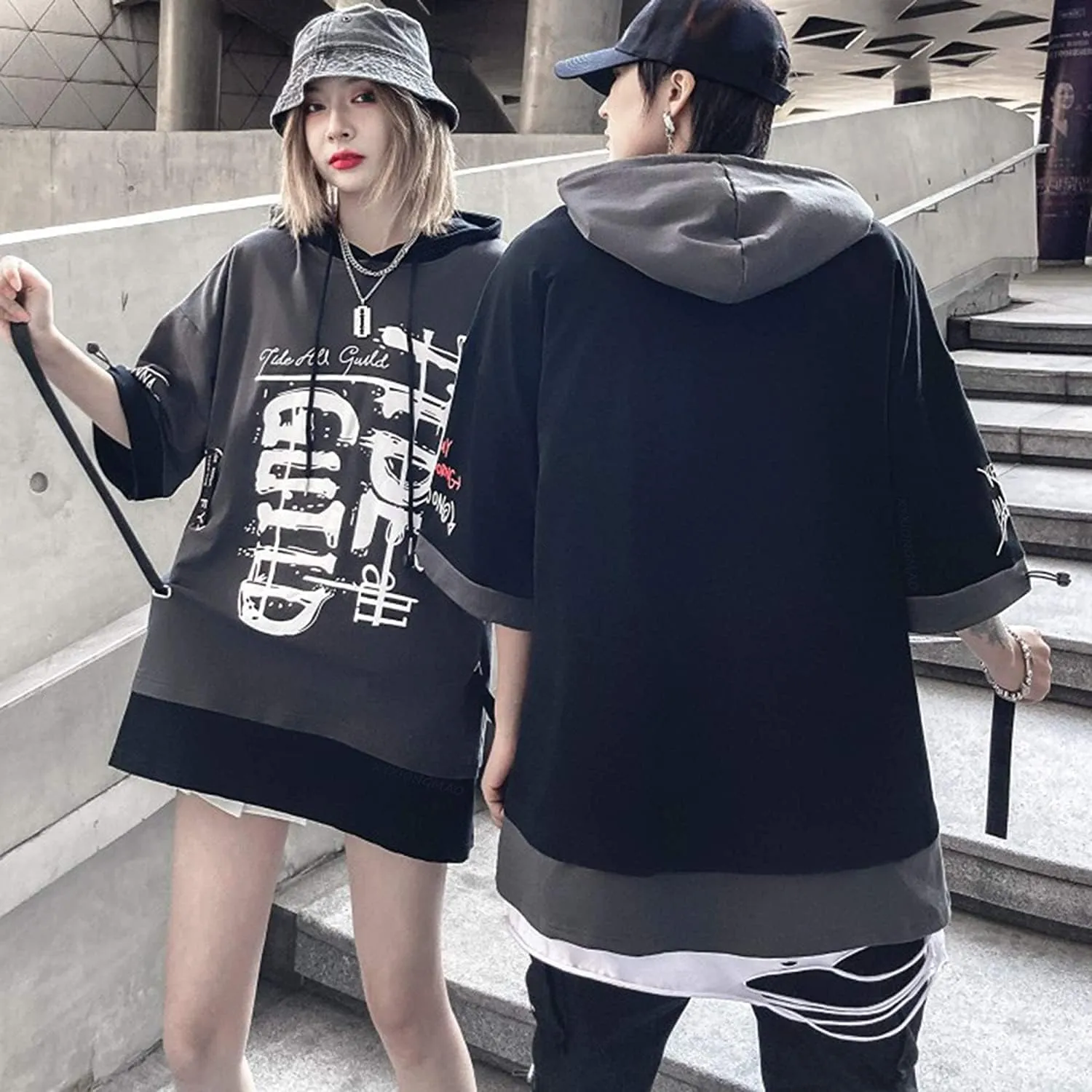 XYXIONGMAO Techwear Shirt Japanese Streetwear Hip Hop Shirts Men Graphic T Alphabet Design Workwear Gothic Hoodie