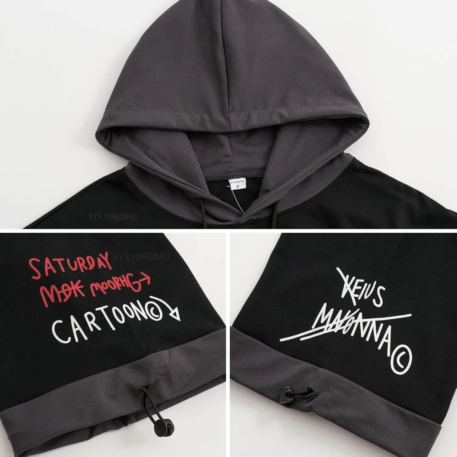 XYXIONGMAO Techwear Shirt Japanese Streetwear Hip Hop Shirts Men Graphic T Alphabet Design Workwear Gothic Hoodie